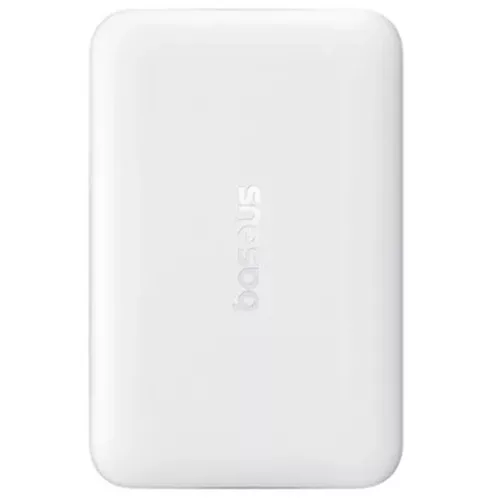 Baseus EnerFill FM11 vezeték nélküli Powerbank / külső akkumulátor + USB-C 30cm kábel, 10000mAh, 22,5W, fehér
