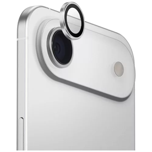 Uniq Optix Apple iPhone Air (2025) tempered kameralencse-védő üvegfólia felhelyező kerettel, ezüst
