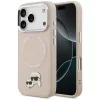 Karl Lagerfeld Karl & Choupette Pins Apple iPhone 17 Pro Max MagSafe kompatibilis hátlap tok, rózsaszín