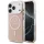 Karl Lagerfeld Liquid Glitter Choupette Logo Apple iPhone 17 Pro Max MagSafe kompatibilis hátlap tok, csillámos, rózsaszín