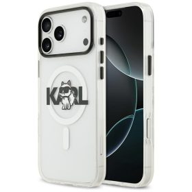   Karl Lagerfeld IML Karl Head Logo Apple iPhone 17 Pro MagSafe kompatibilis hátlap tok, átlátszó
