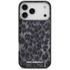 Karl Lagerfeld IML Leopard Pattern Apple iPhone 17 Pro Max MagSafe kompatibilis hátlap tok, leopárd minta, fekete