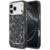 Karl Lagerfeld IML Leopard Pattern Apple iPhone 17 Pro MagSafe kompatibilis hátlap tok, leopárd minta, fekete