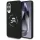 Karl Lagerfeld Silicone Double Heads And Circle Samsung Galaxy S25 Edge MagSafe kompatibilis hátlap tok, fekete