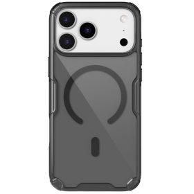   Nillkin Nature Pro Apple iPhone 17 Pro Max mágneses hátlap tok, átlátszó-fekete