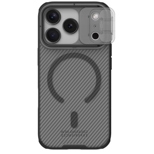 Nillkin CamShield Pro Magnetic Apple iPhone 17 Pro Max mágneses műanyag hátlap tok, átlátszó-fekete