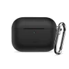 Tech-Protect AirPods Pro 3 szilikon tok, karabinerrel, fekete