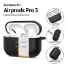 Tech-Protect AirPods Pro 3 szilikon tok, karabinerrel, fekete