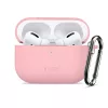 Tech-Protect AirPods Pro 3 szilikon tok, karabinerrel, rózsaszín