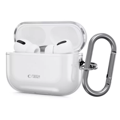 Tech-Protect Flexair AirPods Pro 3 tok karabinerrel, átlátszó