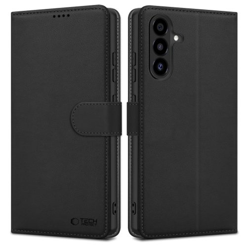 Tech-Protect Wallet Samsung Galaxy A17 flip / kinyitható tok kártyatartóval, fekete