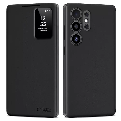 Tech-Protect Smart Wallet Samsung Galaxy S25 Ultra flip / kinyitható tok, fekete