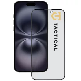   Tactical Glass Shield Privacy Stealth 5D Apple iPhone 15 Plus / 16 Plus betekintésgátló kijelzővédő üvegfólia, fekete