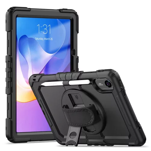 Tech-Protect Solid Xiaomi Redmi Pad 2 tablet tok kitámasztóval, fekete