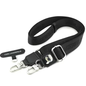   Karl Lagerfeld Universal Crossbody Strap Karl Patch univerzális nyak / vállpánt, fekete