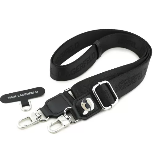 Karl Lagerfeld Universal Crossbody Strap Karl Patch univerzális nyak / vállpánt, fekete