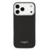 Lacoste PU Leather Champs Elysees Apple iPhone 17 Pro MagSafe tok kameravédő peremmel, fekete