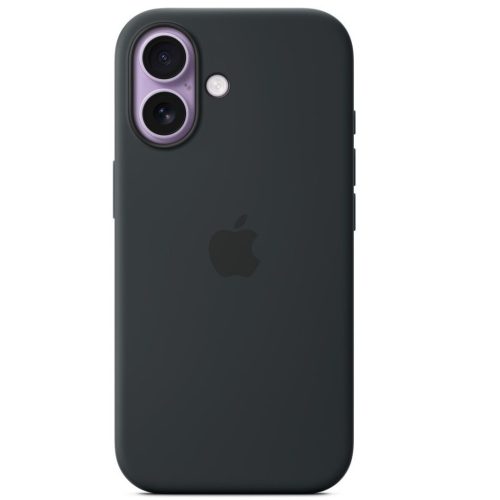 Apple iPhone 17 gyári szilikon tok, MagSafe, fekete