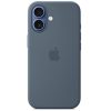 Apple iPhone 17 gyári szilikon tok, MagSafe, acélkék