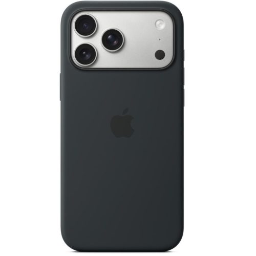 Apple iPhone 17 Pro gyári szilikon tok, MagSafe, fekete