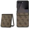 Guess PU Leather 4G Colored Ring Magnetic Samsung Galaxy Z Flip 7 hátlap tok, barna