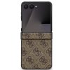 Guess PU Leather 4G Colored Ring Magnetic Samsung Galaxy Z Flip 7 hátlap tok, barna