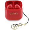 Guess Classic Logo Charm TWS vezeték nélküli fülhallgató, piros
