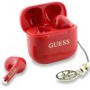 Guess Classic Logo Charm TWS vezeték nélküli fülhallgató, piros