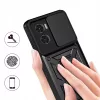 Tech-Protect Camshield Pro Motorola G85 strapabíró tok kameravédelemmel, kitámasztóval, fekete