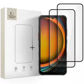  Tech-Protect Glass Fit+ Samsung Galaxy Xcover 7 / 7 Pro kijelzővédő üvegfólia, fekete (2db)