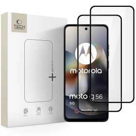   Tech-Protect Glass Fit+ Motorola G56 kijelzővédő üvegfólia, fekete (2db)