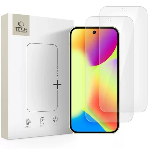 Tech-Protect Glass Fit+ Google Pixel 9 / 9 Pro / 10 / 10 Pro / 11 / 11 Pro kijelzővédő üvegfólia, átlátszó (2db)