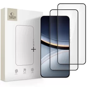   Tech-Protect Glass Fit+ Poco F7 kijelzővédő üvegfólia, fekete (2db)