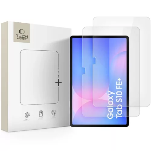 Tech-Protect Glass Fit+ Samsung Galaxy Tab S10 FE+ tempered glass kijelzővédő fólia, átlátszó