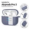Tech-Protect AirPods Pro 3 szilikon tok, karabinerrel, világoskék