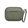 Tech-Protect AirPods Pro 3 szilikon tok, karabinerrel, sötétzöld