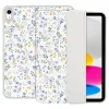 Tech-Protect Sc Pen Apple iPad 11 2025 / iPad 10.9 2022 oldalra nyíló, kitámasztható mappa tok ceruza tartóval, virág minta