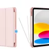 Tech-Protect Sc Pen Apple iPad 11 2025 / iPad 10.9 2022 oldalra nyíló, kitámasztható mappa tok ceruza tartóval, rózsaszín