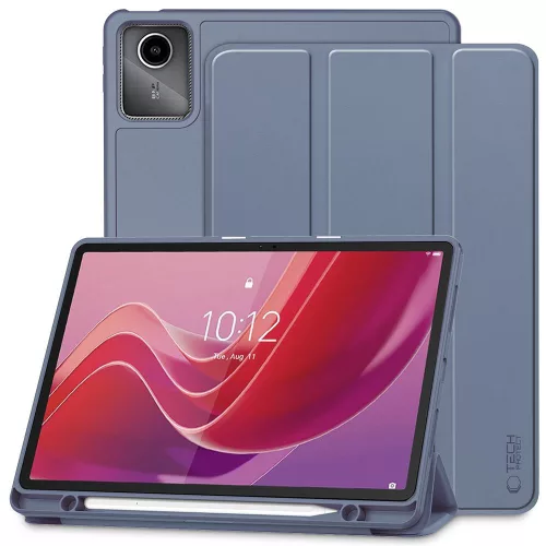 Tech-Protect Sc Pen Lenovo Tab M11 oldalra nyíló, kitámasztható mappa tok ceruza tartóval, levendula