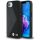 BMW Leather Oversized Stripes Apple iPhone 17e / iPhone 16e bőr MagSafe hátlap tok, fekete