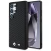 BMW Leather Carbon Samsung Galaxy S25 Ultra bőr MagSafe hátlap tok, fekete