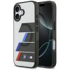 BMW M IML Metal Buttons Tricolor Lines Apple iPhone 17 MagSafe hátlap tok, antracit szürke