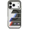 BMW M IML Metal Buttons Tricolor Lines Apple iPhone 17 Pro MagSafe hátlap tok, antracit szürke