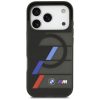 BMW M IML Metal Buttons Tricolor Lines Apple iPhone 17 Pro Max MagSafe hátlap tok, fekete