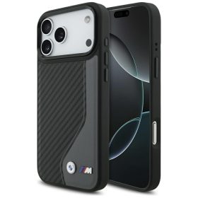   BMW M Carbon Logo Apple iPhone 17 Pro Max MagSafe hátlap tok, antracit szürke