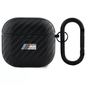   BMW PU Carbon M Collection AirPods 4 tok karabinerrel, fekete