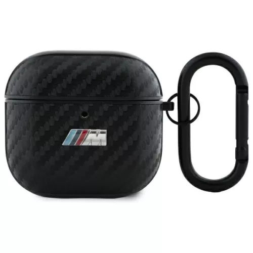 BMW PU Carbon M Collection AirPods 4 tok karabinerrel, fekete