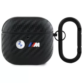   BMW Carbon Double Metal Logo AirPods 4 tok karabinerrel, fekete