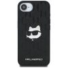 Karl Lagerfeld Monogram Choupette Head Pin iPhone 17e / iPhone 16e műbőr hátlap tok, fekete