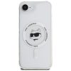 Karl Lagerfeld IML Metal Choupette Head iPhone 17e / iPhone 16e hátlap tok, MagSafe, fehér
